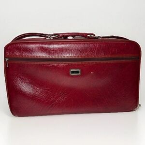 Vintage Samsonite Sentry Red Soft Shell Suitcase Luggage
